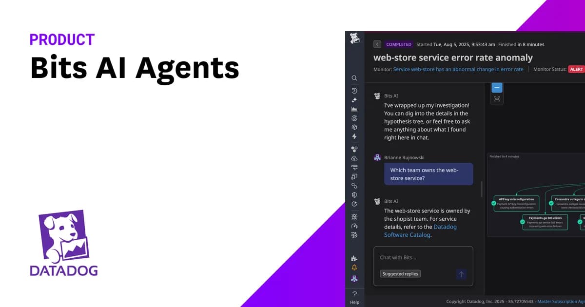 Datadog Bits AI preview