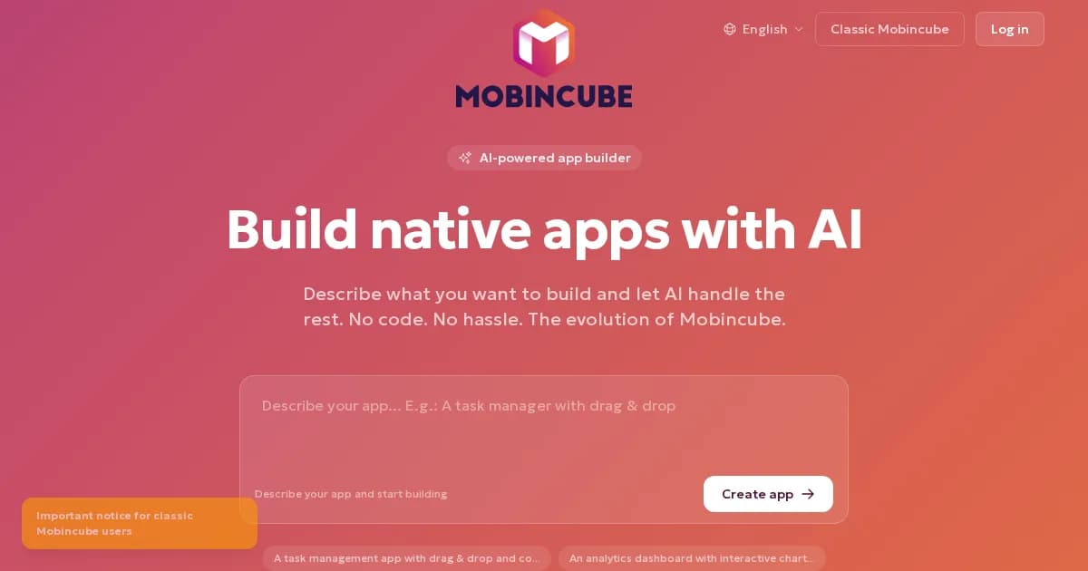 Mobincube AI preview