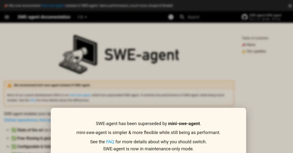 SWE-agent preview